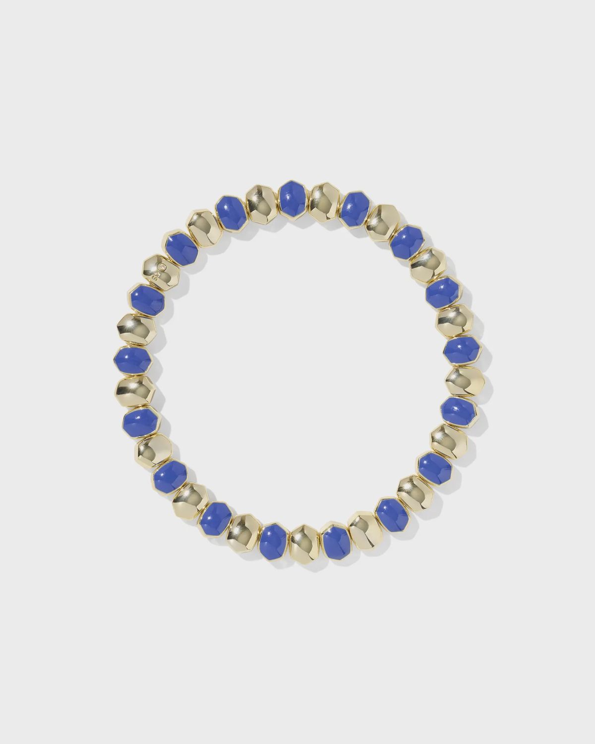 Daphne Enamel Gold Stretch Bracelet-Blue