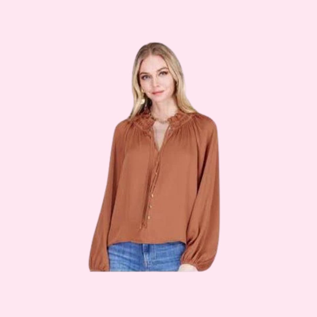 RUM PEASANT TOP