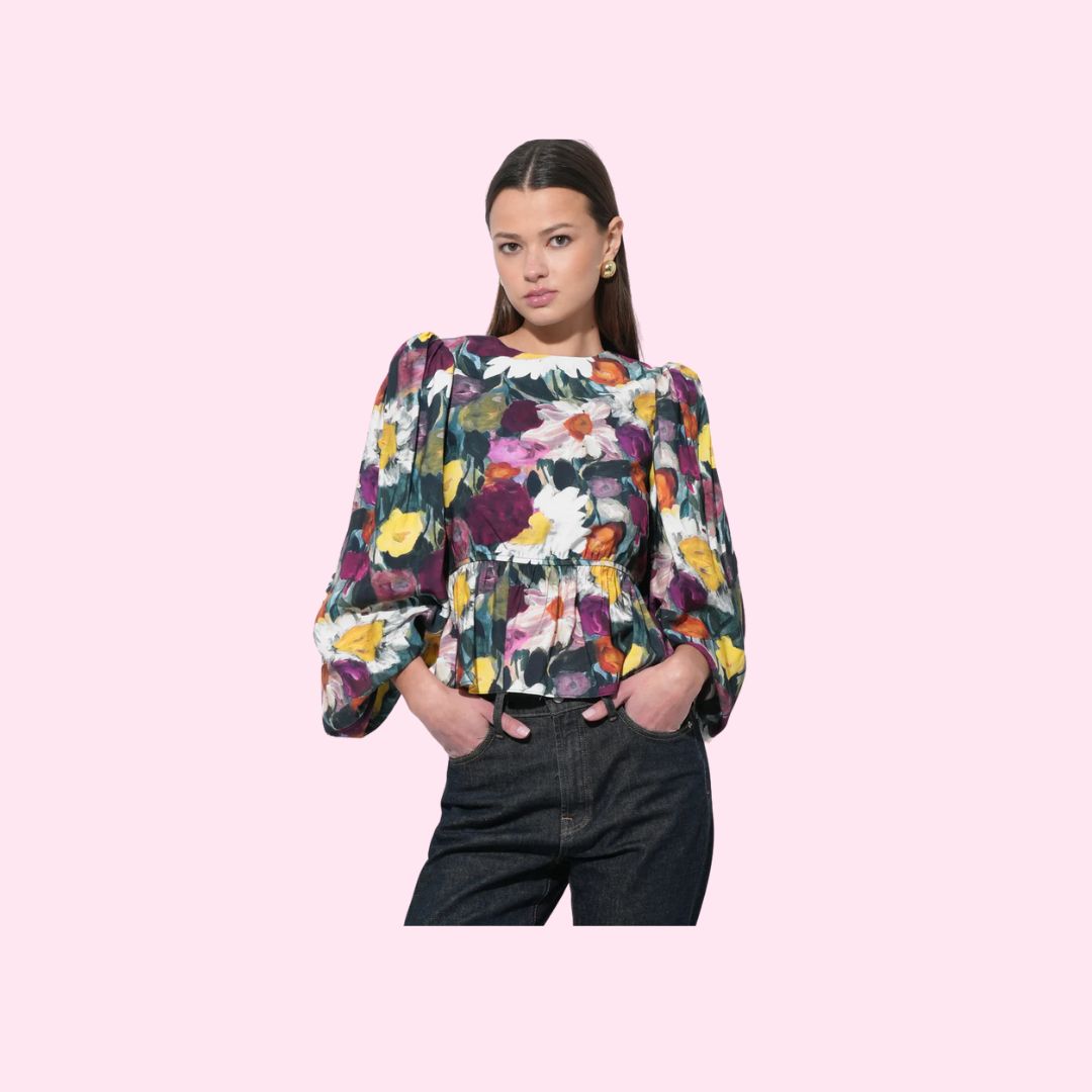 Adelyn Rae Esmarie Peplum Blouse