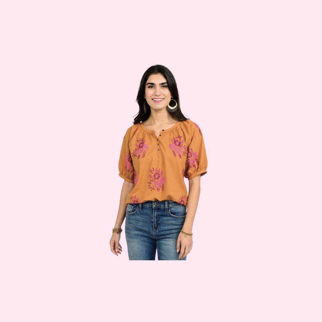 Sister Mary Nita Embroidered Top