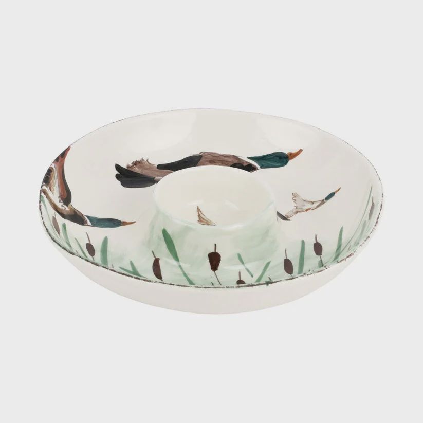 Vietri Mallard Chip + Dip Bowl-Biggerstaff