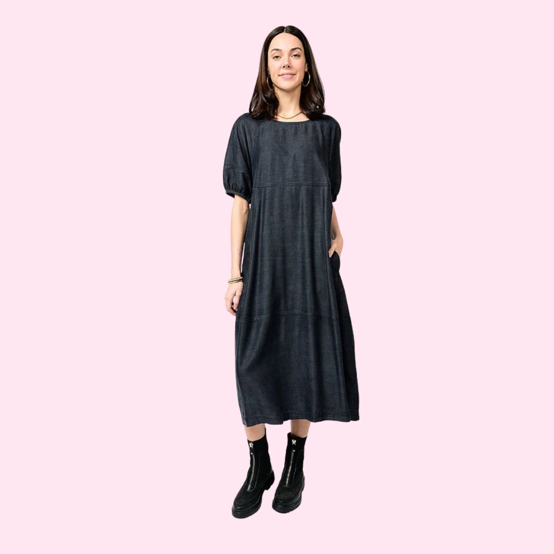 Denim Tiered Dress