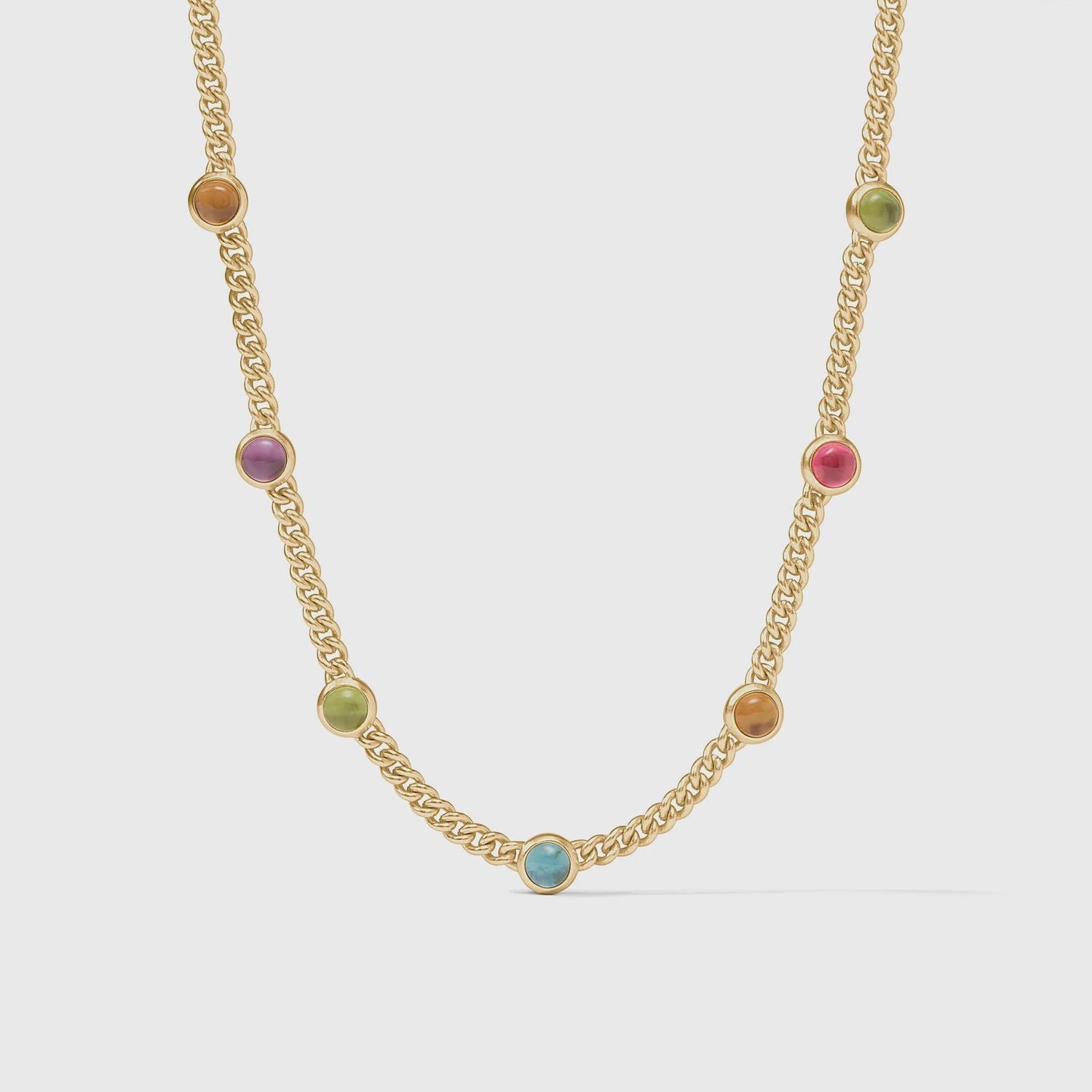Dolce Delicate Station Necklace-Iridescent Multi Stone