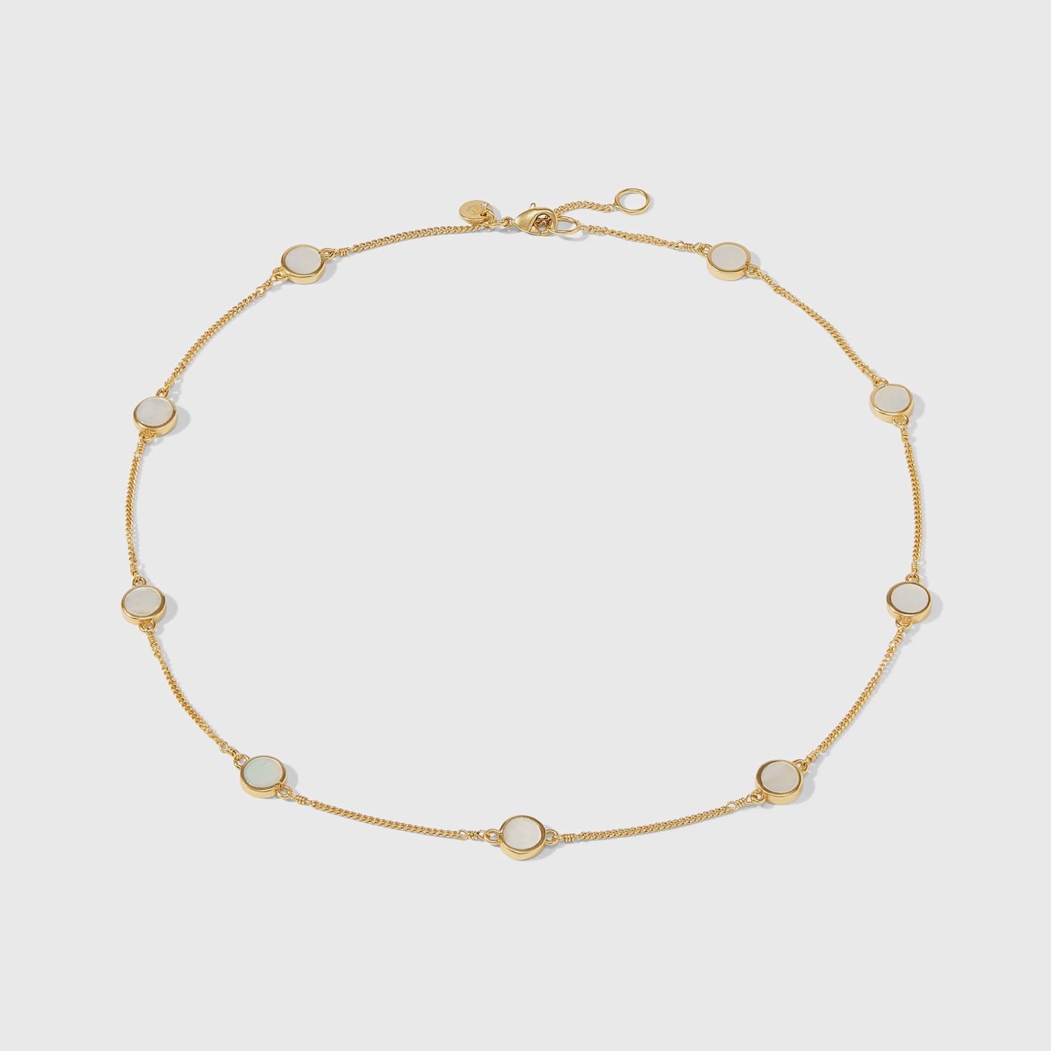 Valencia Delicate Station Necklace-MOP