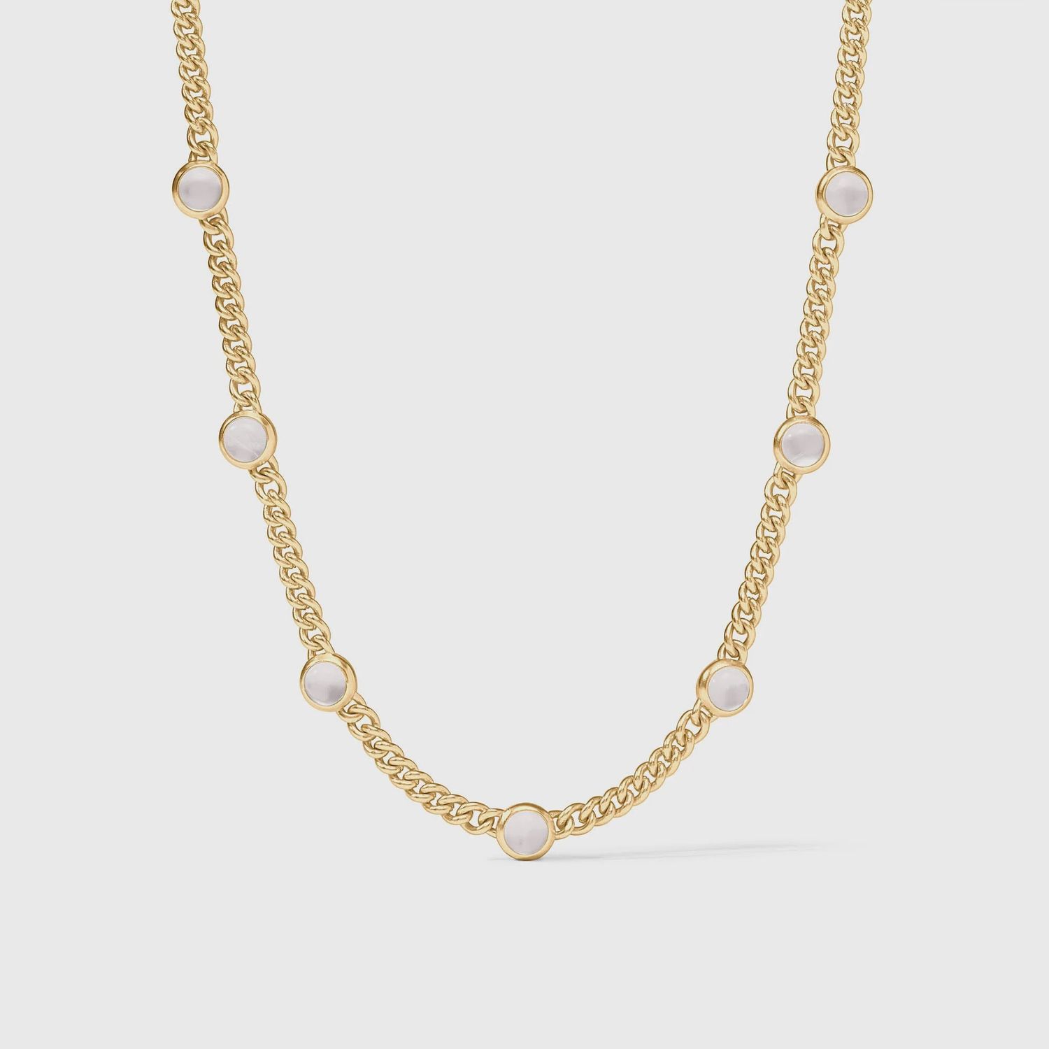 Dolce Delicate Station Necklace-Iridescent Clear Crystal