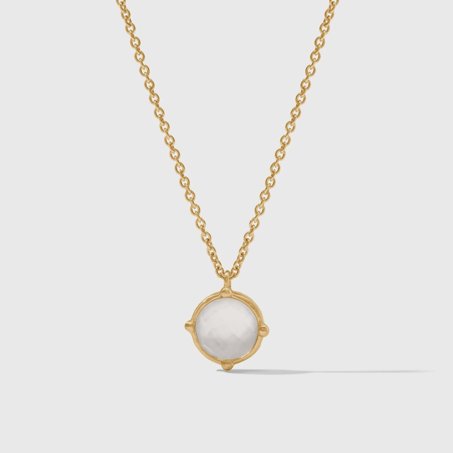 Honeybee Solitaire Necklace-Iridescent Clear Crystal