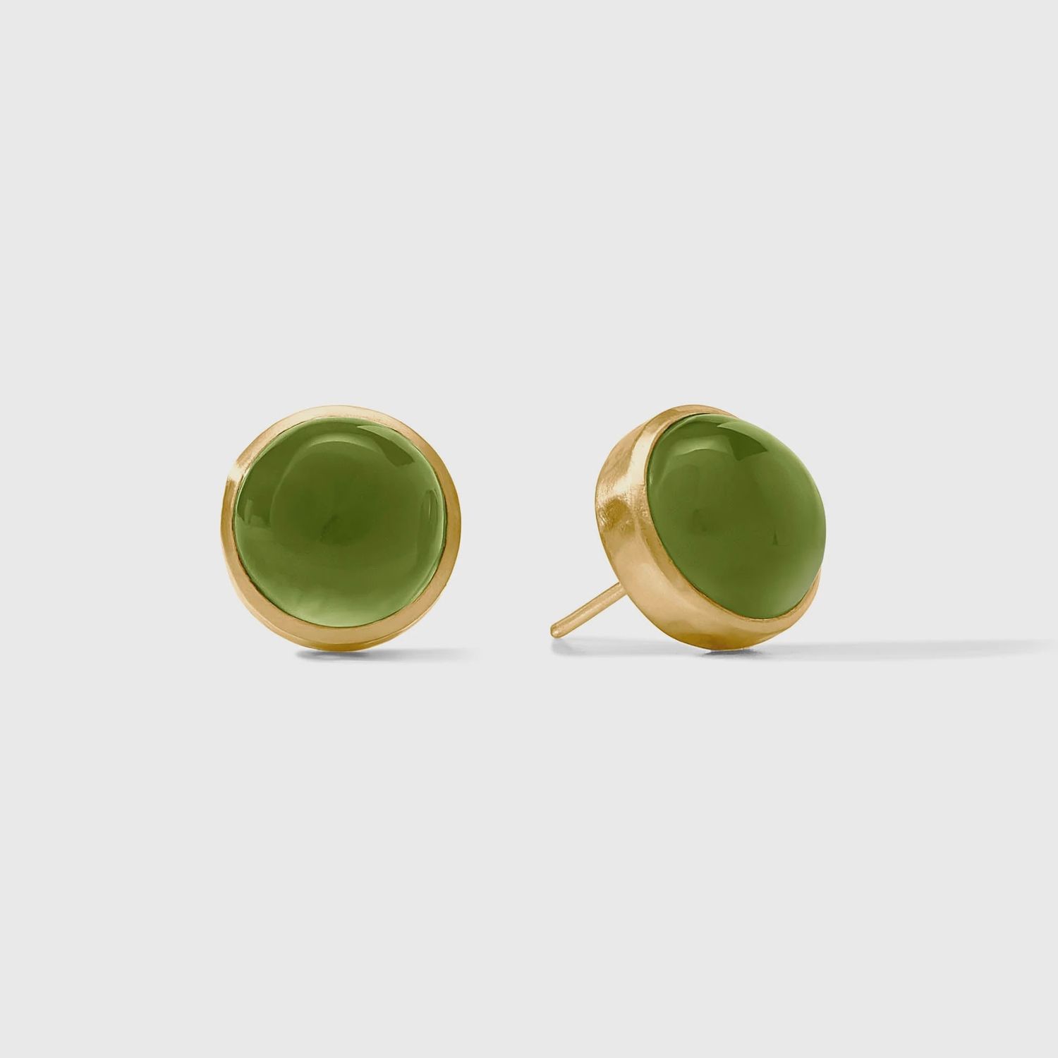 Solara Stone Stud-Iridescent Palmetto Green