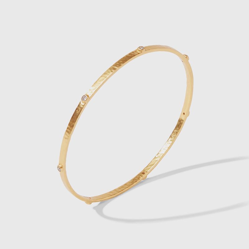Crescent Stone Bangle-Cubic Zirconia