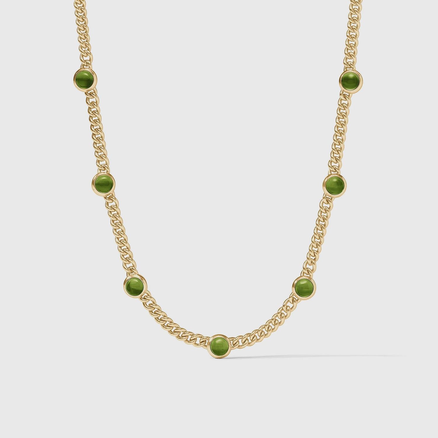 Dolce Delicate Station Necklace-Iridescent Palmetto Green
