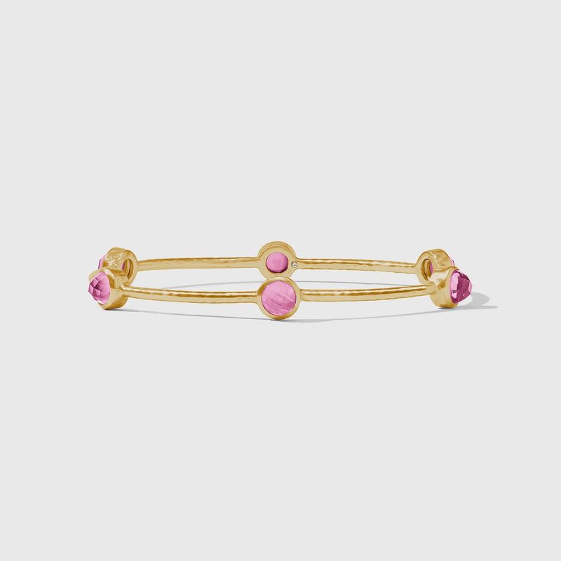 Milano Luxe Bangle-Iridescent Tourmaline Pink-M