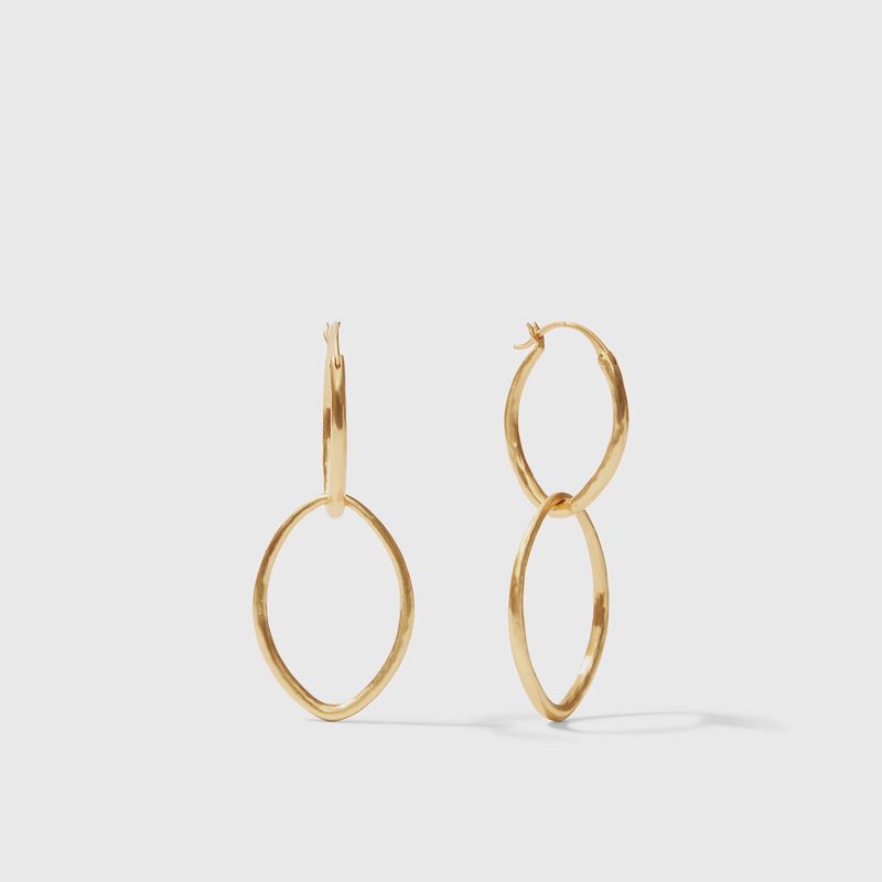 Fleur-de-Lis 2 in 1 Gold Earring