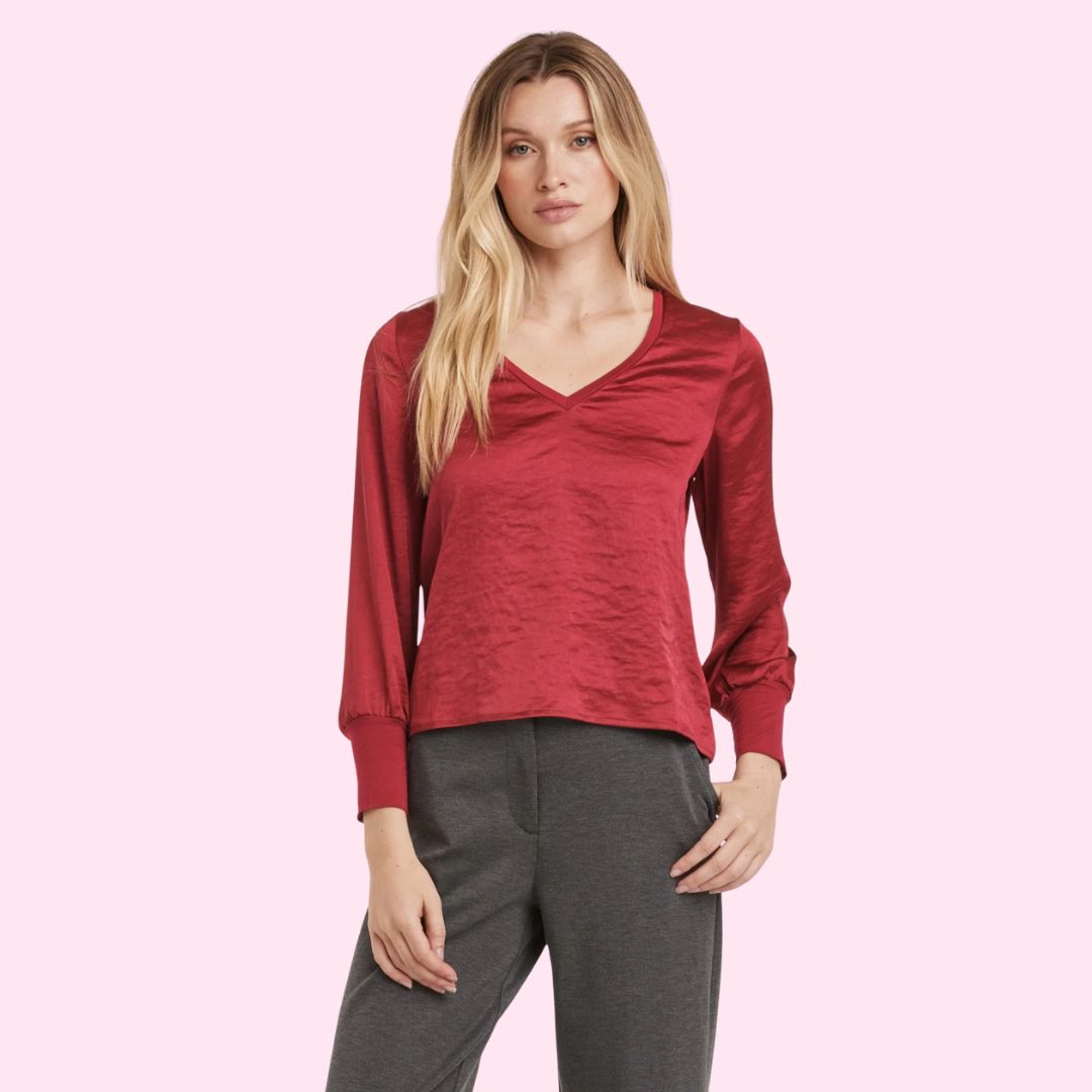Aya Berry Pink Top