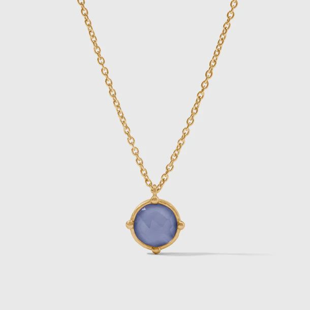 Honeybee Solitaire Necklace-Iridescent Tanzanite Blue