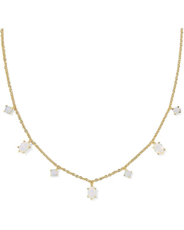 Cailin Strand Necklace-Gold Iridescent Crystal