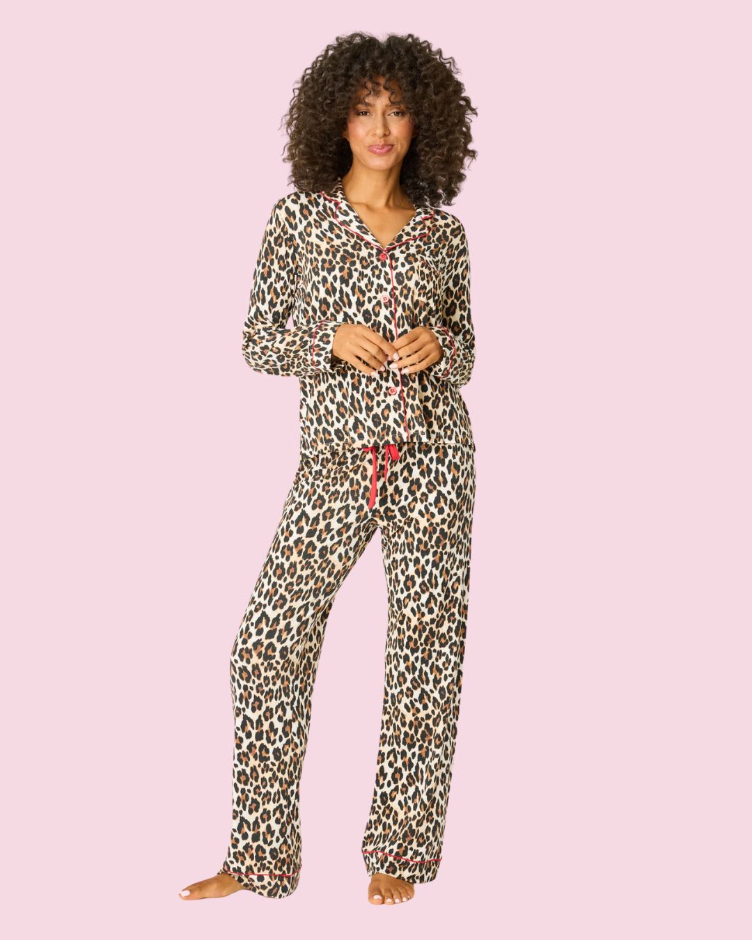 Holiday Dream Leopard Print PJ Set