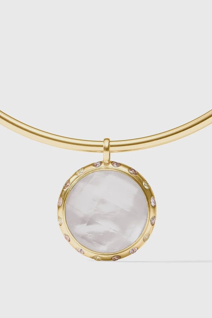 Rainbow Statement Necklace-Iridescent Clear Crystal