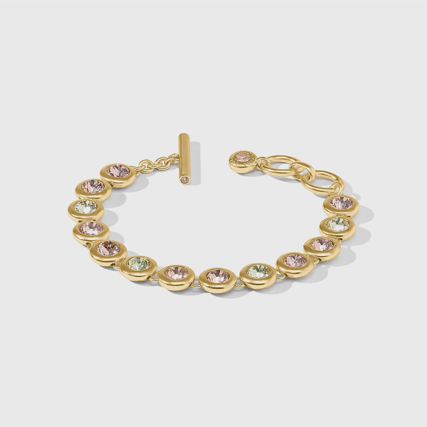 Rainbow Tennis Bracelet-Gold Champagne Radiance