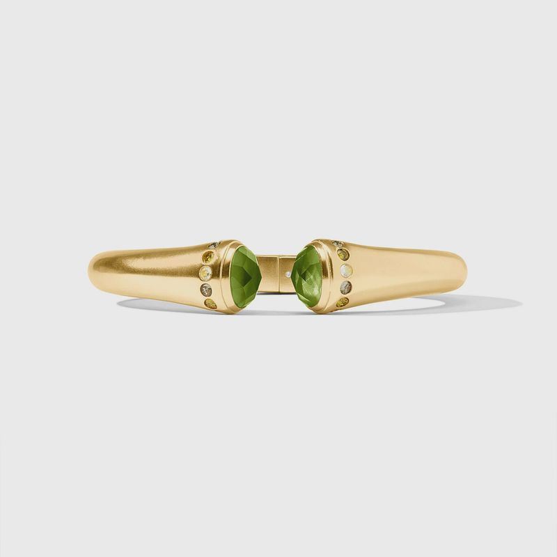 Rainbow Demi Cuff-Gold-Iridescent Palmetto Green