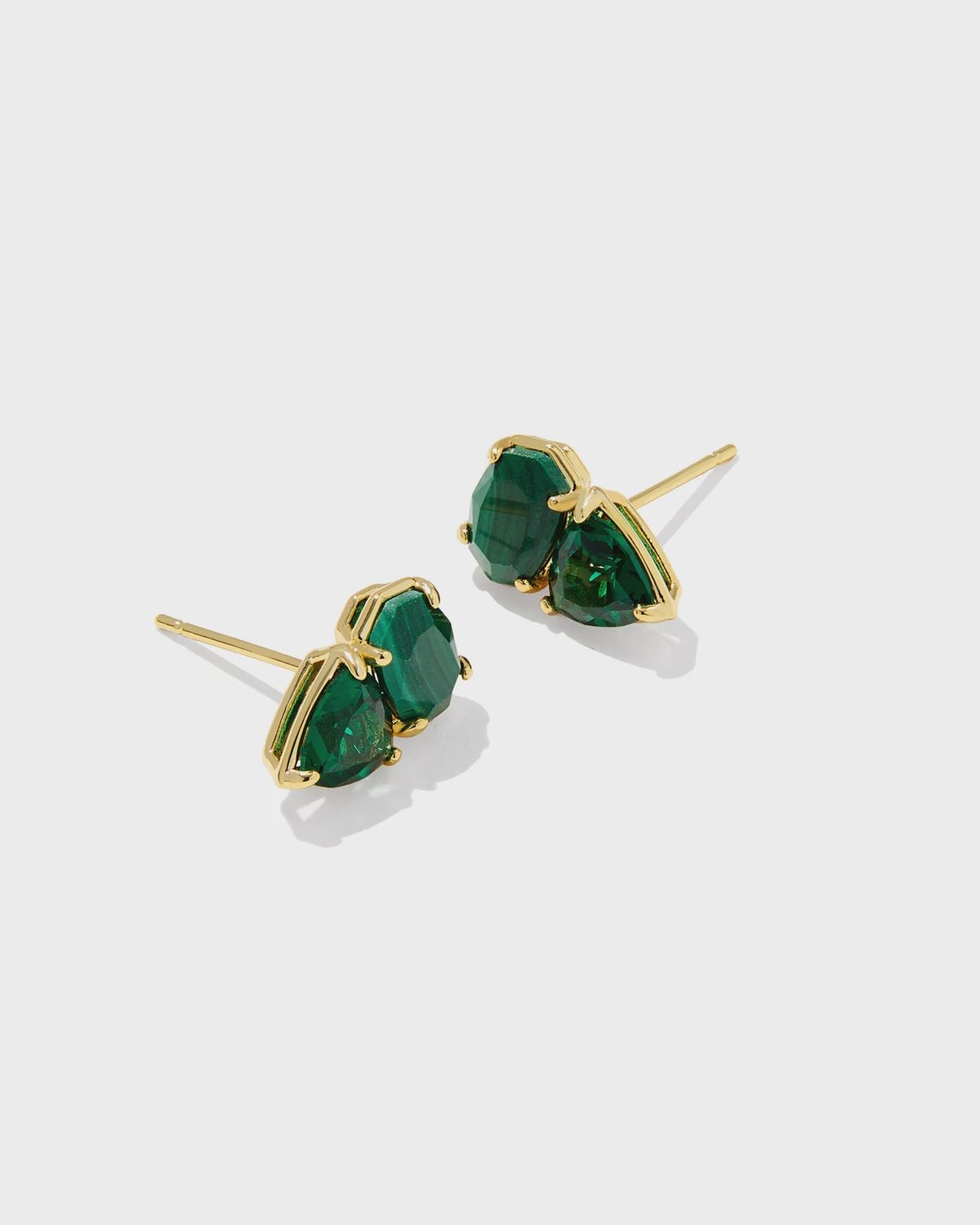 Tatum Stud Earring-Gold Green Mix