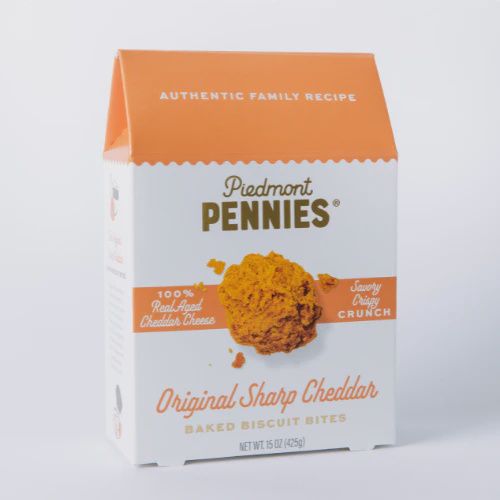 Piedmont Pennies Cheddar, FLAVOR: Cheddar