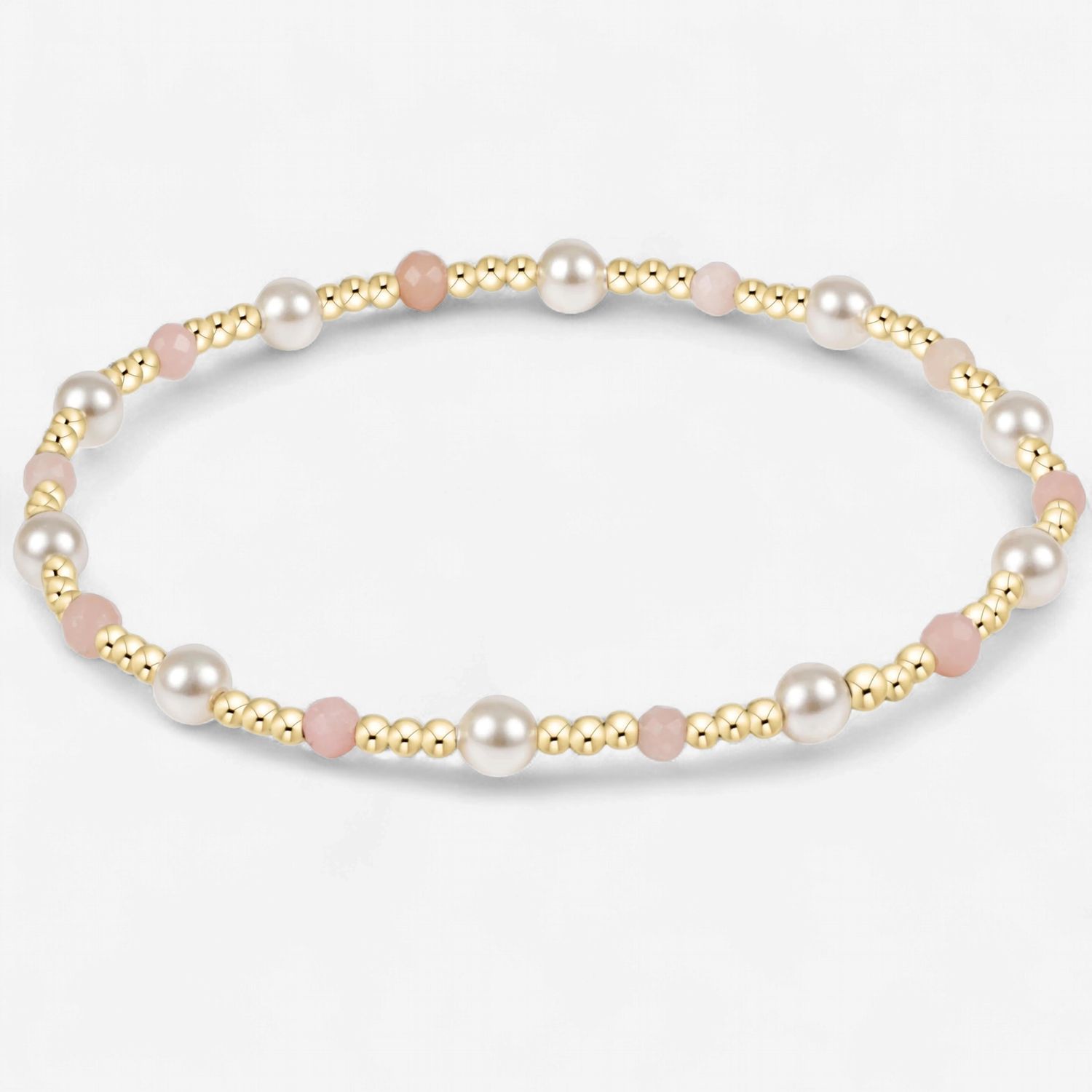 Pearl Sincerity 4mm Gem Bracelet-Pink Opal