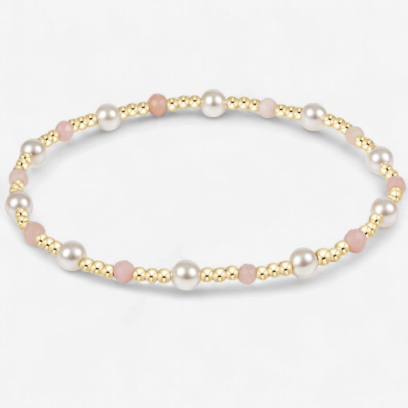 Pearl Sincerity 4mm Gem Bracelet-Pink Opal