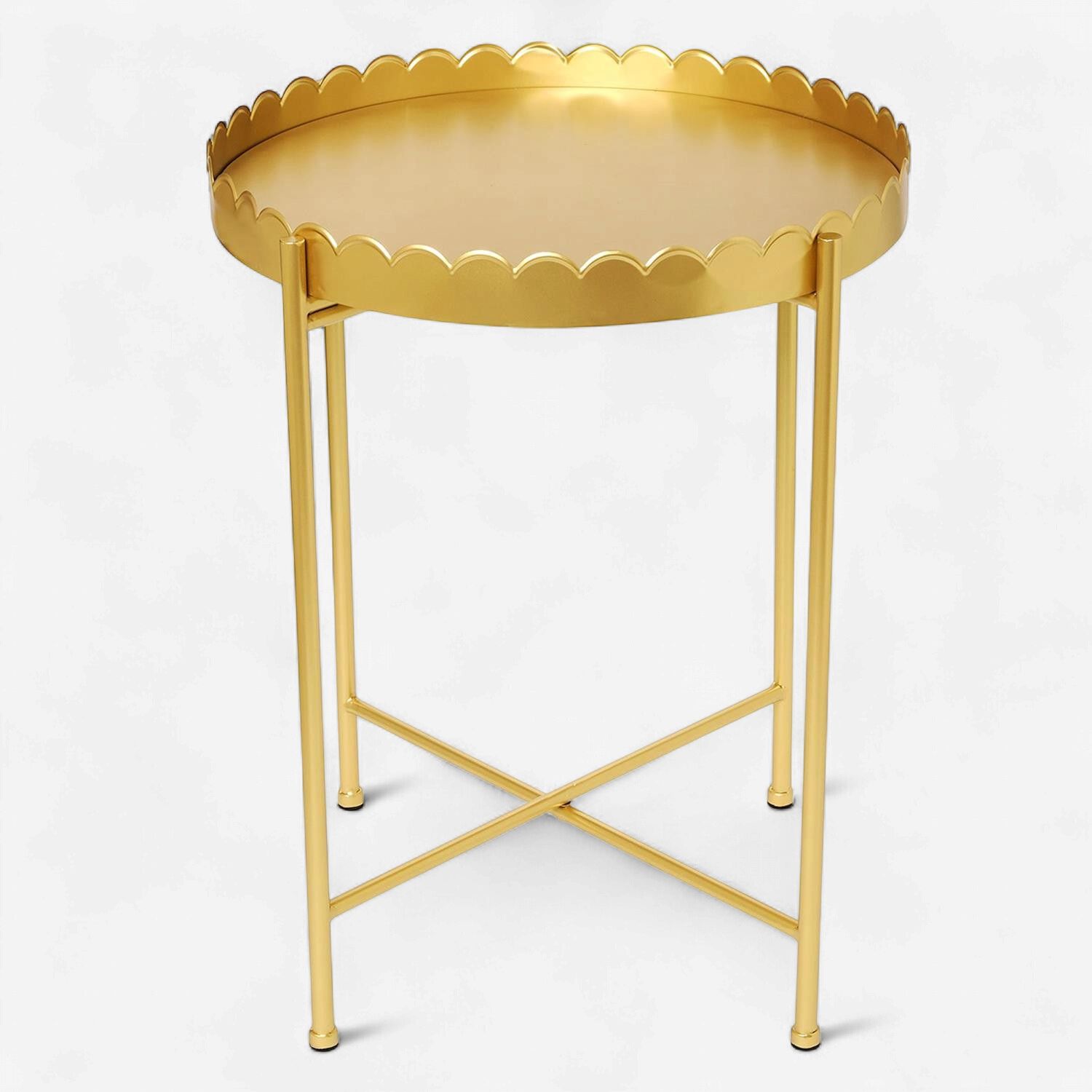 Gold Scalloped Edge Table