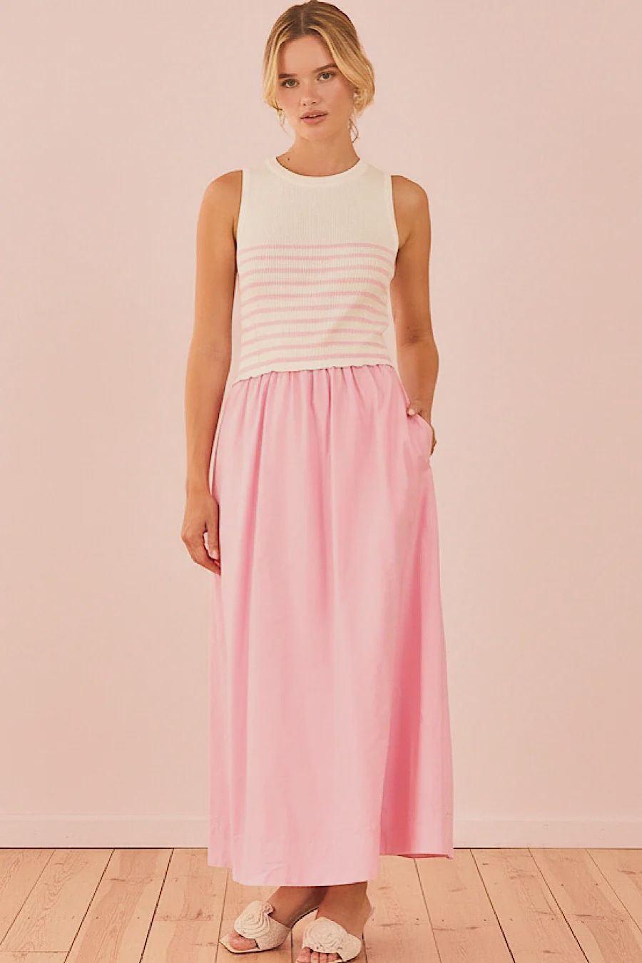 Knit Top Sleeveless Dress