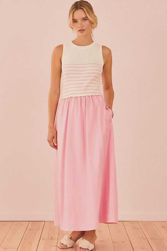 Knit Top Sleeveless Dress