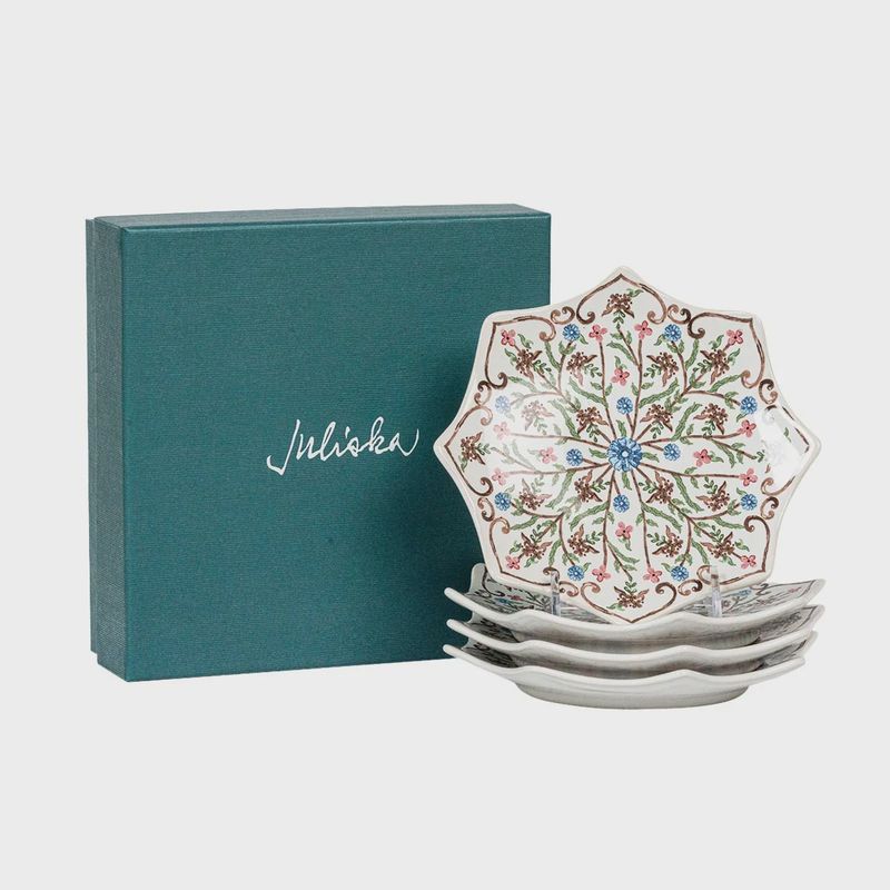 Juliska Villa Seville Chambray Cocktail Plates S/4-Fisher