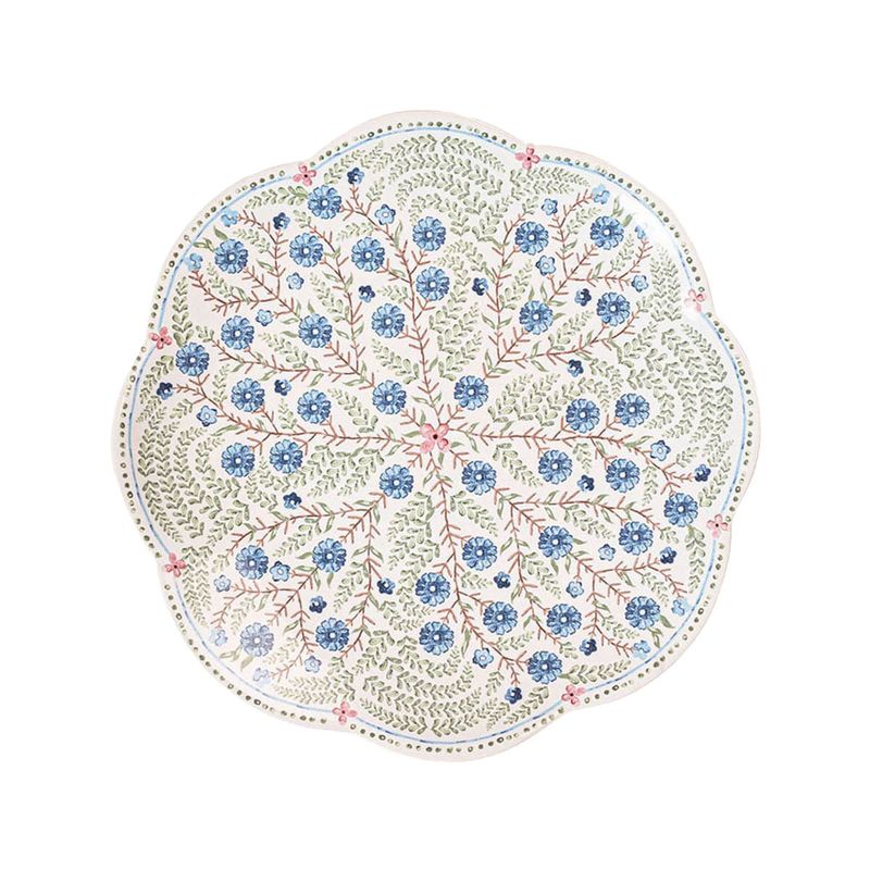 Juliska Villa Seville Chambray Scalloped Dessert/Salad Plate-Fisher