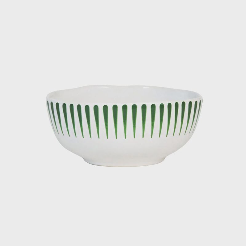Juliska Sitio Stripe Cereal/Ice Cream Bowl-Basil-Fisher
