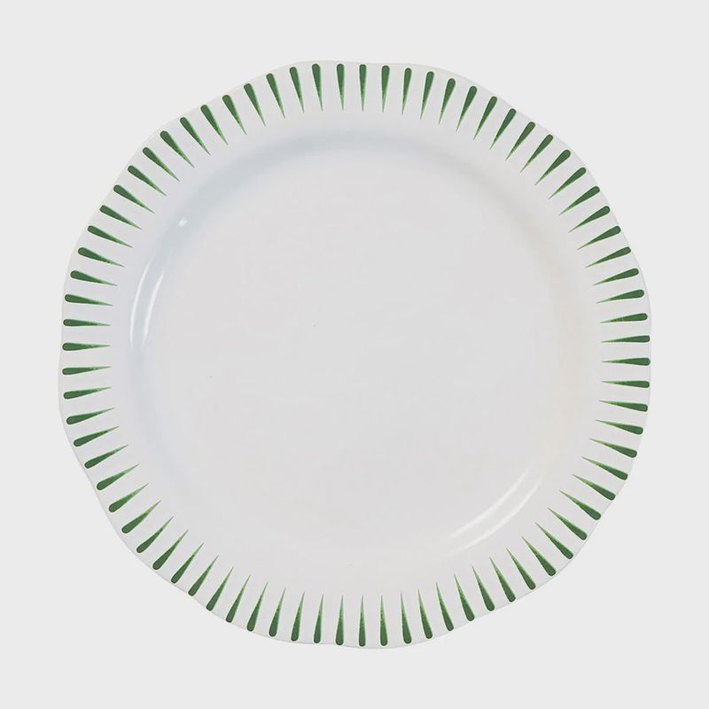 Juliska Sitio Stripe Dinner Plate-Basil-Fisher