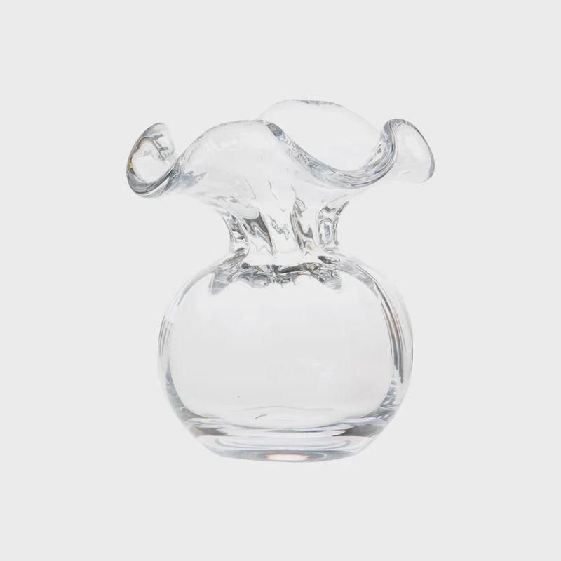 Small Clear Hibiscus Vase-Loeblein