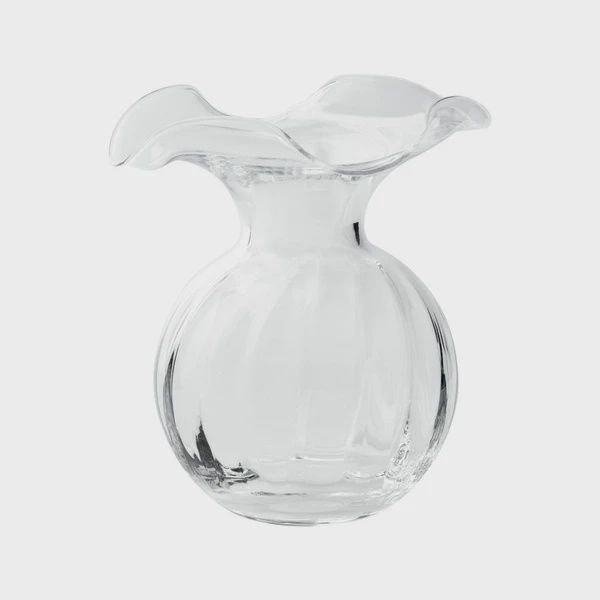 Vietri Hibiscus Glass Clear Small Vase-Van Heyningen