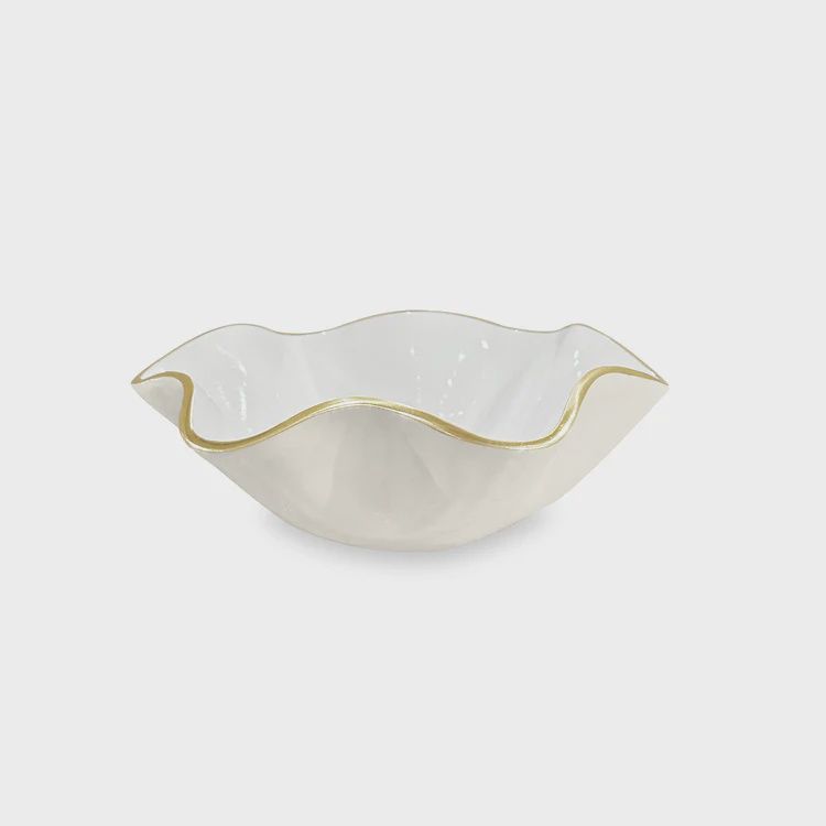 Encanto Carola Small Round Bowl-Cream &amp; White-Van Heyningen