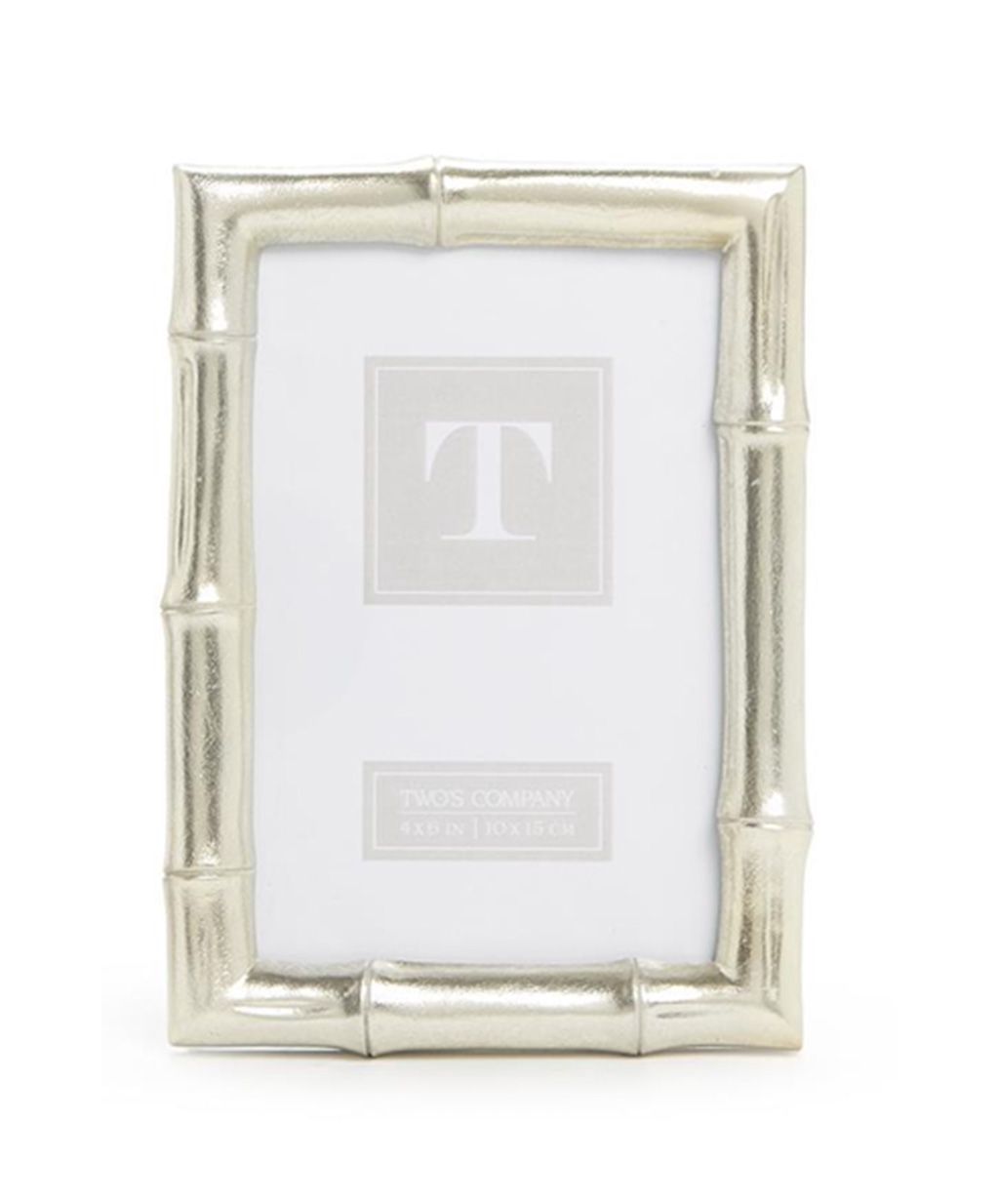 Two's Co. Silver Bamboo Frame 4 X 6-Van Heyningen