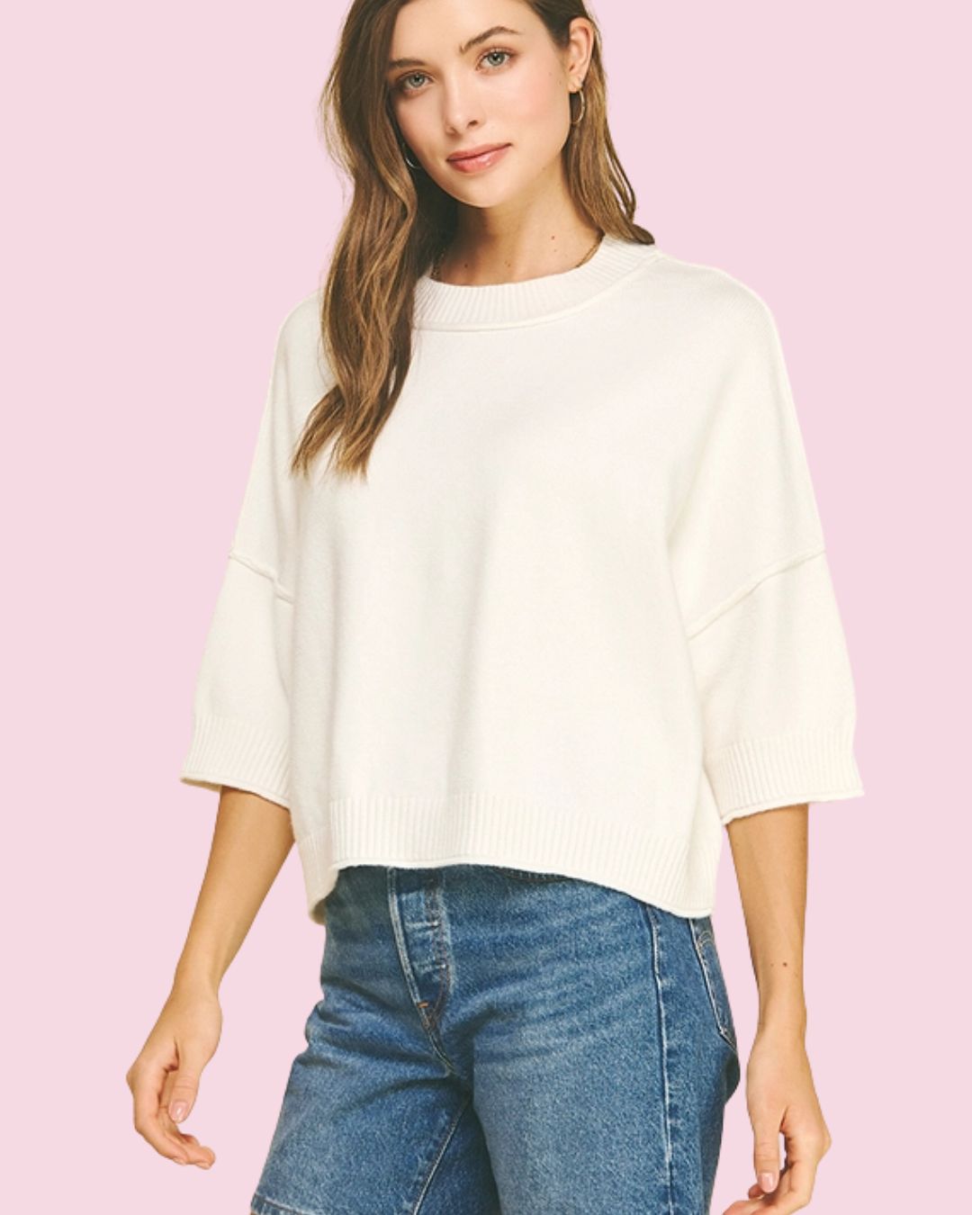Pinch Short Sleeve Sweater