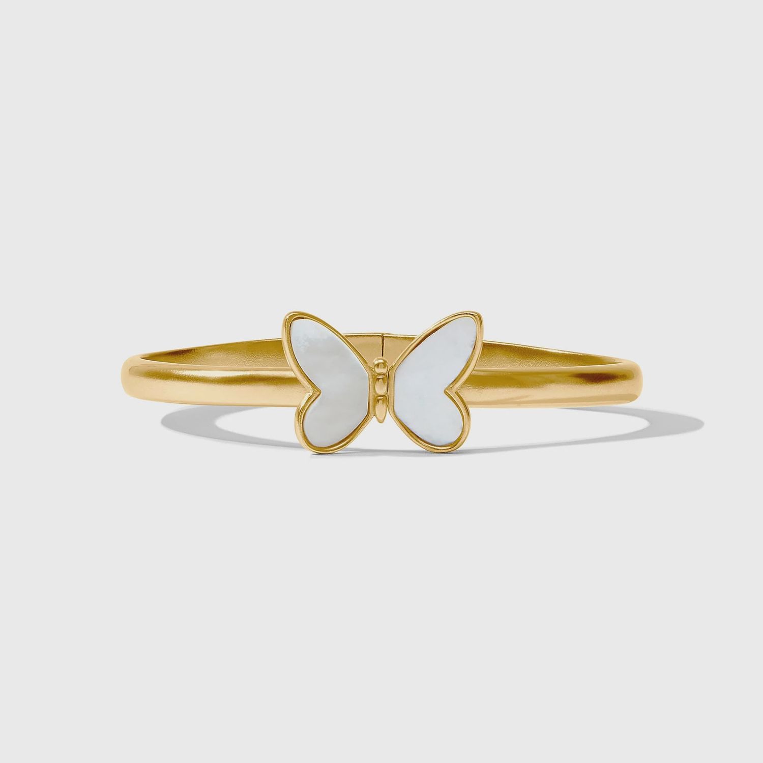 Julie Vos Papillon Hinge Bangle-MOP