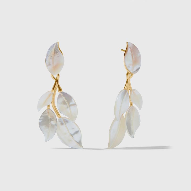 Julie Vos Willow Chandelier Earring-Mother of Pearl