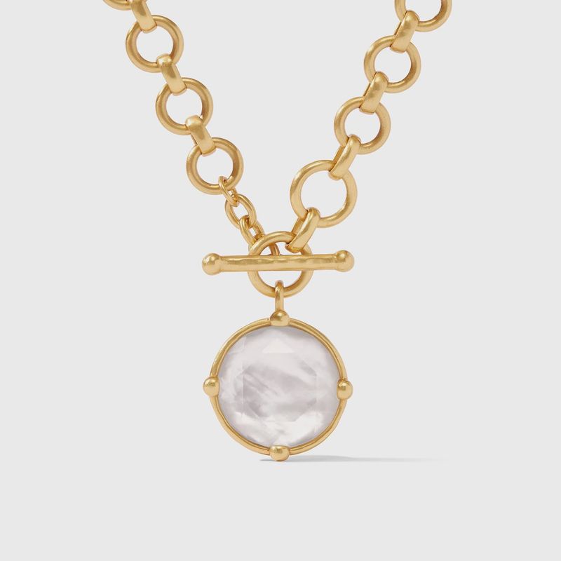 Julie Vos Honeybee Demi Necklace-Iridescent Clear Crystal