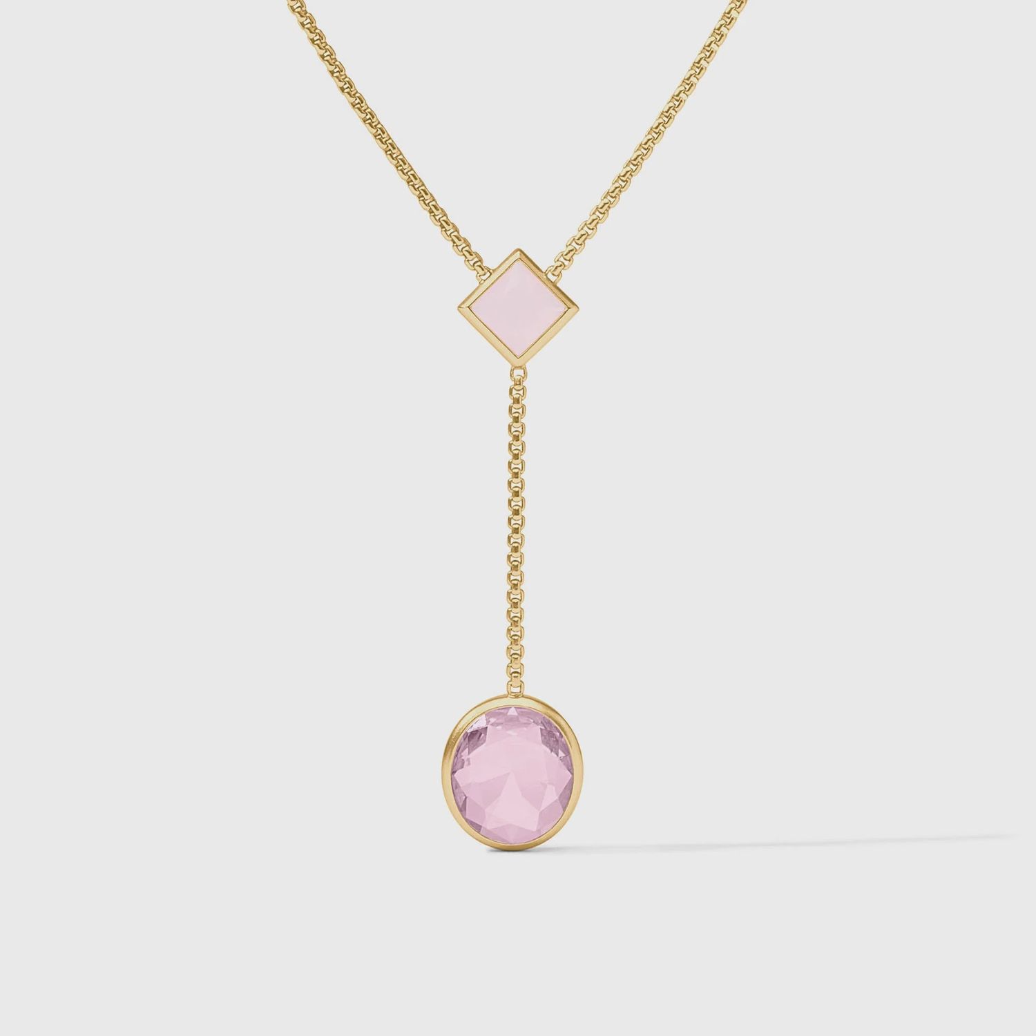 Julie Vos Jolie Lariat Necklace-Rose