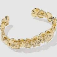 Cailey Flower Cuff Bracelet Gold S/M