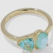 Tatum Band Ring Gold Blue Mix
