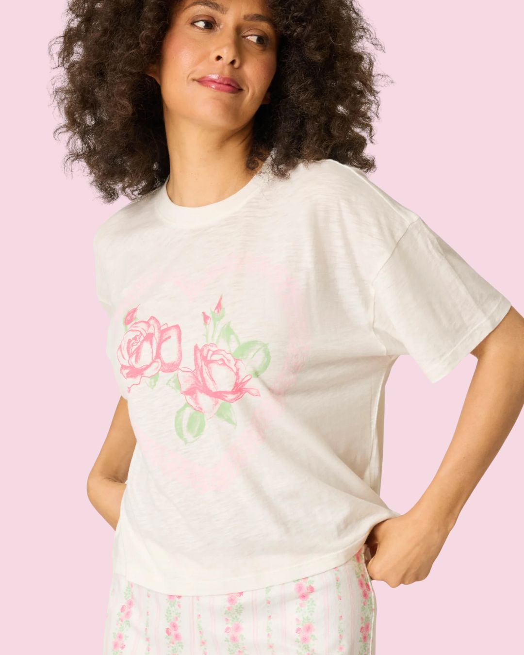 Roses Are Pink PJ Set