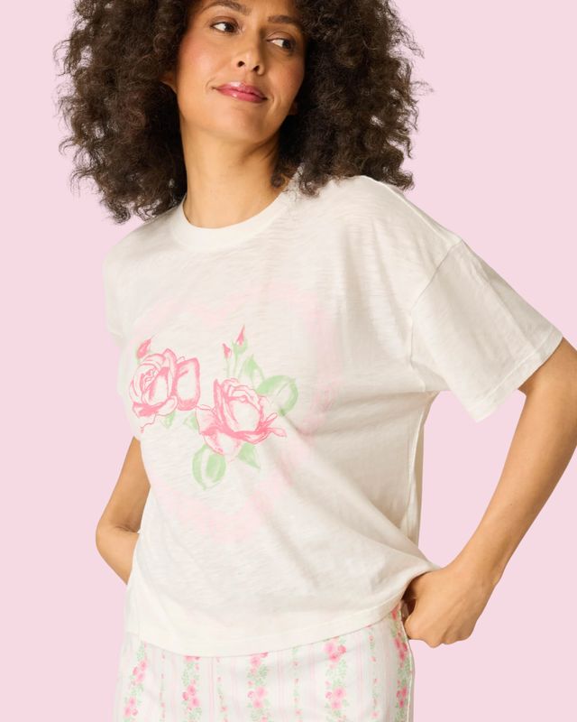 Roses Are Pink PJ Set