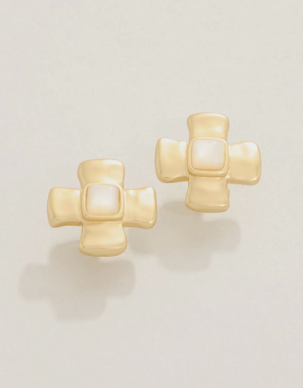 Affirmation Stud Earrings MOP