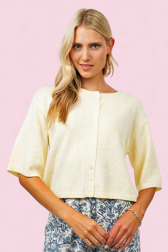 Ivy Jane Cardigan Sweater-Butter