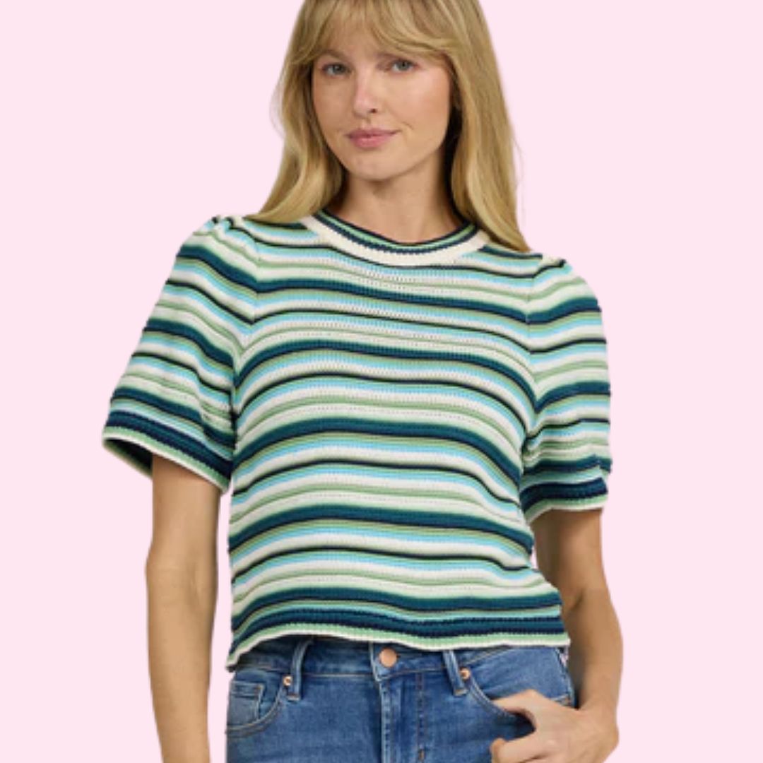 Dear John Denim Milky Blue Stripe Sweater