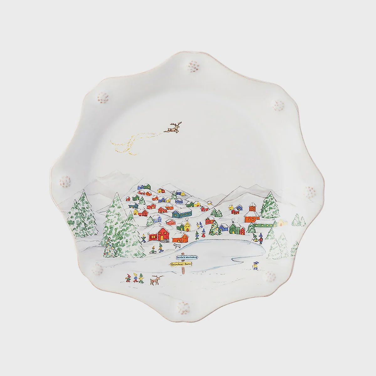 Juliska Berry &amp; Thread North Pole Salad/Dessert Plate-Bullock